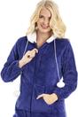 Navy Navy Supersoft Hooded Onesie, Image 3 of 6