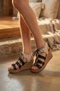  Mia Womens Lace Up Espadrille Wedge Sandals, Image 4 of 8