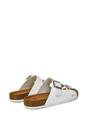 White XY LONDON White 'Star' Double Strap Buckle Up Summer Slip On Flat Sandals, Image 5 of 5