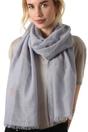 Light Grey Rose Gold Glitter Star Lightweight Scarf, Image 1 of 2
