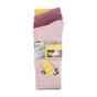 Pink 3 Pack Cotton Rich Ribbed Boot Socks, Image 3 of 3