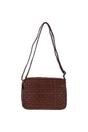 Tan 'Perfezione' Three Section Vintage Woven Leather Shoulder Bag, Image 1 of 3
