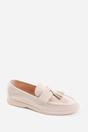 Beige 'Azalea' Slip On Loafer With Tassel Detailing, Image 2 of 4