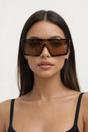 Brown Oversized Flat Top Square Frame Sunglasses, Image 1 of 5