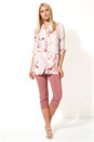 Light Pink Floral Print Roll Sleeve Shirt, Image 2 of 4