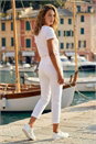 White Cotton Stretch Chino Trousers, Image 2 of 4