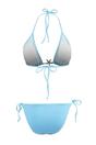 Turqouise WOVCOR Turqouise Triangle Bikini Set with Star Detail and Tie Side Bottom, Image 2 of 2