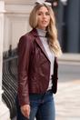 Burgundy Ashwood Leather Burgundy 'Angelica' Real Leather Two Button Blazer, Image 1 of 4