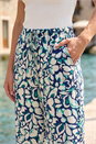 Navy  Petite Floral Stretch Trouser, Image 4 of 4