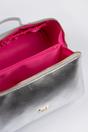 Silver Etre Silver Metallic Faux Leather Vanity Case Makeup Bag, Image 2 of 2