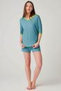 Blue Fluorescent "Blooming Fabulous" Bamboo Lace Short Pyjama Set, Image 1 of 6