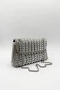 Silver Silver Embellished Shoulder Bag, Image 3 of 4