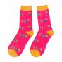 Blush 1 Pack Ladies Novelty Dog Pattern Bamboo Socks, Image 5 of 5