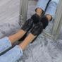 Black AJVANI Black Flat Smart Casual Loafers, Image 5 of 6