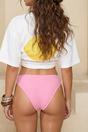 Pink Hardware Detail Regular Waist Bikini Bottom, Image 4 of 4