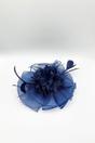 Navy Feather Bloom Fascinator in Navy, Image 2 of 2