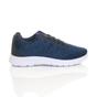 Navy Blue AJVANI Navy Blue Lace Up Memory Foam Trainers, Image 2 of 6