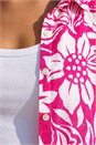 CERISE Floral Print Longline Cotton Shirt, Image 4 of 4