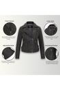 Tortoishell Leather Brando Biker Jacket -  Finnsnes, Image 2 of 8