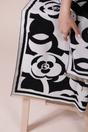Black Rose Print Scarf, Image 2 of 5