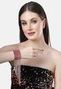 Pink Diva Collection Pink Glitter Chevron Bracelet, Image 7 of 8