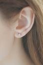 Silver Mia Gioielli Silver Sterling Silver Sparkly Star Studs, Image 2 of 3