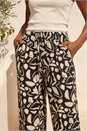 Black Petite Abstract Stretch Trouser, Image 4 of 4