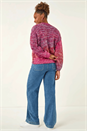 Pink Metallic Ombre Knit Jumper, Image 3 of 5