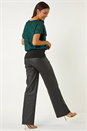 Green Sequin Lace Overlay Stretch Top, Image 2 of 4