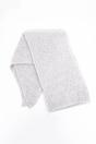 Light Grey Plain Heavyweight Asymmetric Winter Scarf, Image 2 of 4