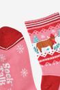 Pink Highland Cow Christmas Bamboo Socks, Image 4 of 5