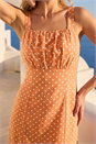 Orange Polka Dot Strappy Dress, Image 4 of 4
