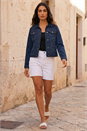 Indigo Classic Cotton Denim Jacket, Image 2 of 4