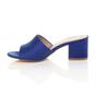 Royal Blue AJVANI Royal Blue Mid Block Heel Peep Toe Mules Sandals, Image 3 of 6