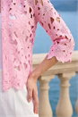 Light Pink Crochet Lace Jacket, Image 4 of 4