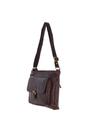 Dark Brown Real Leather Vintage Medium  Shoulder Bag, Image 3 of 4