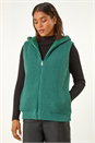 Green Reversible Hooded Knit Gilet, Image 2 of 8