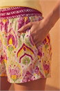 Pink Mixed Print Stretch Shorts, Image 4 of 4