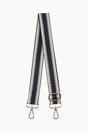 Black Stripe Trim Woven Bag Strap, Image 1 of 4