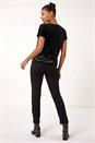 Teal Glitter Velvet Stretch Top, Image 3 of 5
