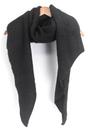 Black Sarta Black Plain Heavyweight Asymmetric Winter Scarf, Image 3 of 4