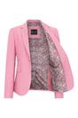 Pink Infinity Leather Pink Womens 3 Piece Plain Pink Formal Office Suit, Image 4 of 8