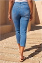Denim Curve Elastic Waist Cropped Denim Jeggings, Image 3 of 4