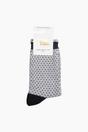 Grey Sock Talk Grey Polka Dots Combed Cotton Glitter Socks, Image 3 of 4