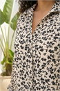 Black Curve Floral Textured Blouse, Image 4 of 4