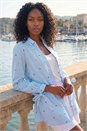 Blue Cherry Stripe Cotton Shirt, Image 1 of 4