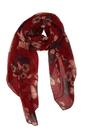 Burgundy Large Butterfly Print Lightweight Scarf, Image 3 of 3