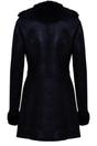 Black Womens Merino Shearling Coat -Fortaleza, Image 2 of 4