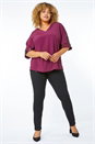 Maroon Curve Sequin Trim Top, Image 4 of 5