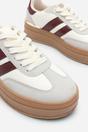 Grey 'Brisa' Platform Lace Up Trainers with Side Stripes, Image 5 of 8